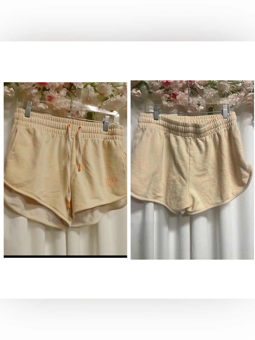 UGG Women's Cream Terry Drawstring Athletic Shorts
